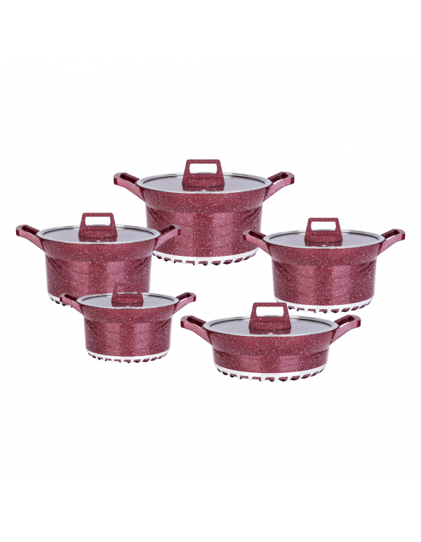 Various Sized Pressure Casting Aluminium Non-Sticky Cookware Set Cooking Pot Set RL-AL015
