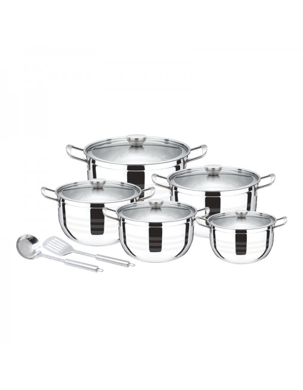 12 Pcs Stainless Steel Kitchen Cookware Set RL-CW002