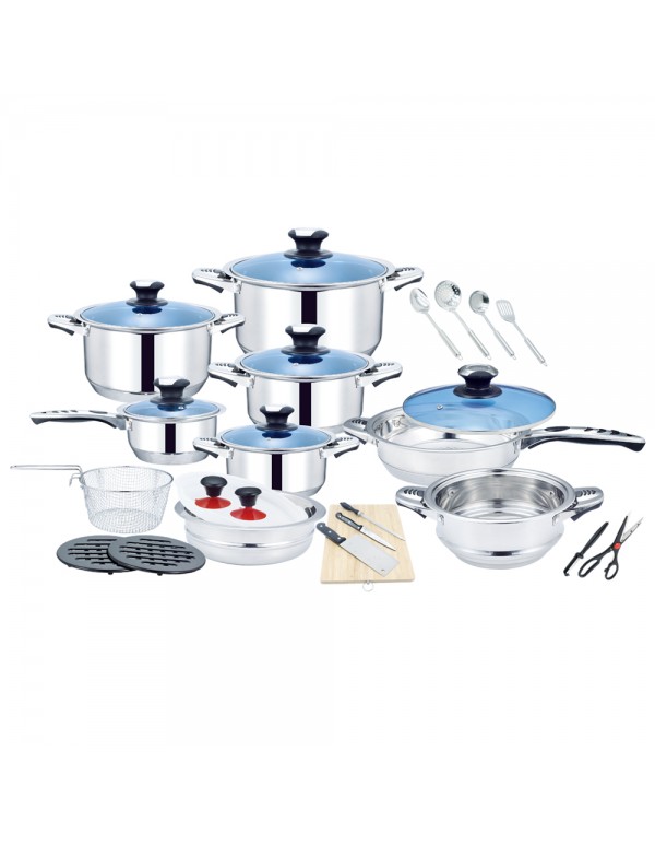 30 Pcs Stainless Steel Kitchen Cookware Set RL-CW061