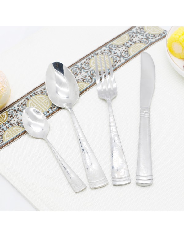 High Quality Stainless Steel Cuterly Set Spoon Folk And Table Knife Various Combination With Optional Giftbox RL-TW0007L-3