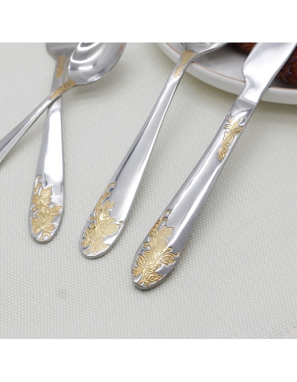 High Quality Stainless Steel Cuterly Set Spoon Folk And Table Knife Various Combination With Optional Giftbox RL-TW0093G