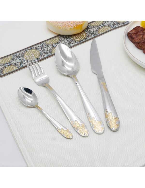 High Quality Stainless Steel Cuterly Set Spoon Folk And Table Knife Various Combination With Optional Giftbox RL-TW0093G