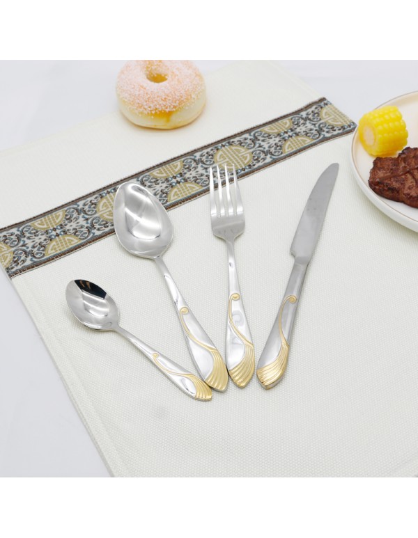 High Quality Stainless Steel Cuterly Set Spoon Folk And Table Knife Various Combination With Optional Giftbox RL-TW0132G
