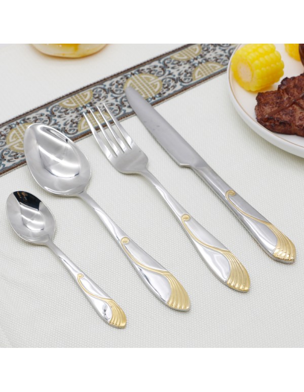 High Quality Stainless Steel Cuterly Set Spoon Folk And Table Knife Various Combination With Optional Giftbox RL-TW0132G