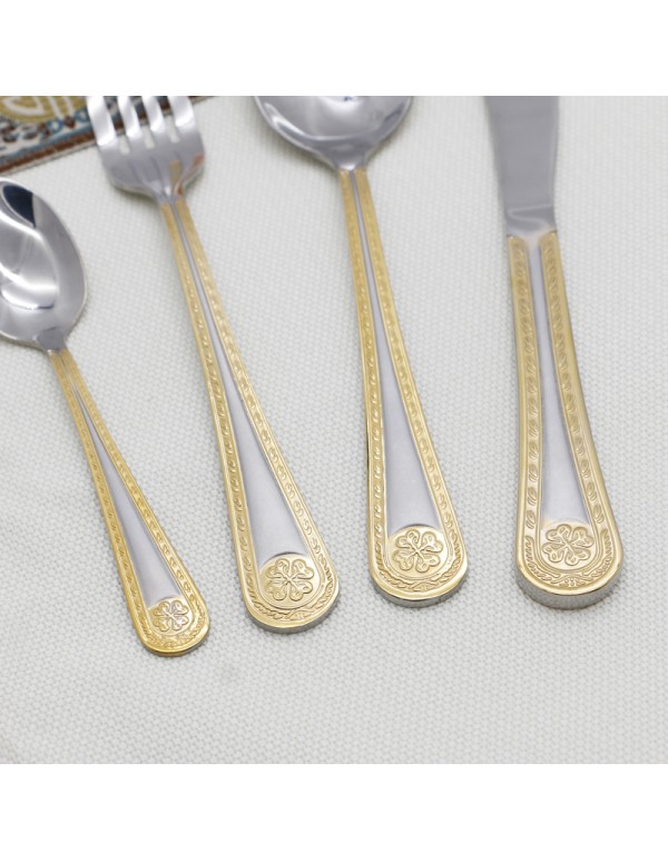 High Quality Stainless Steel Cuterly Set Spoon Folk And Table Knife Various Combination With Optional Giftbox RL-TW0134GS