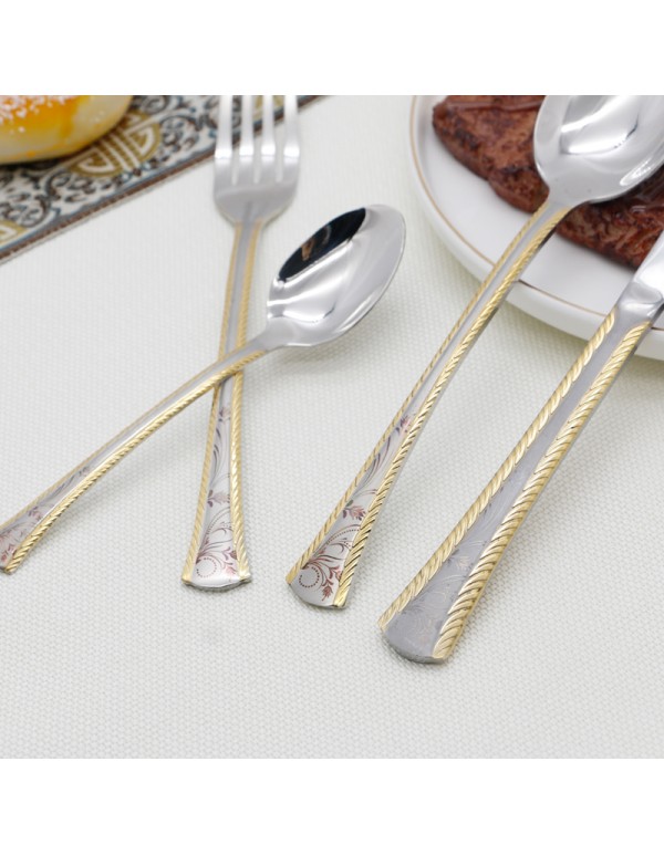 High Quality Stainless Steel Cuterly Set Spoon Folk And Table Knife Various Combination With Optional Giftbox RL-TW0241GL-1