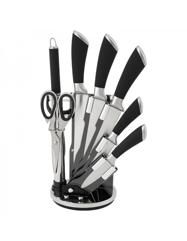 Stainless Steel Home Kitchen Tool Hollow Handle Knife Set With Stand RL-KF020